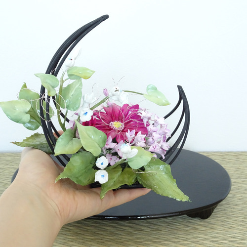 専用【ハンドメイド樹脂粘土】お正月 和風造花アレンジメント