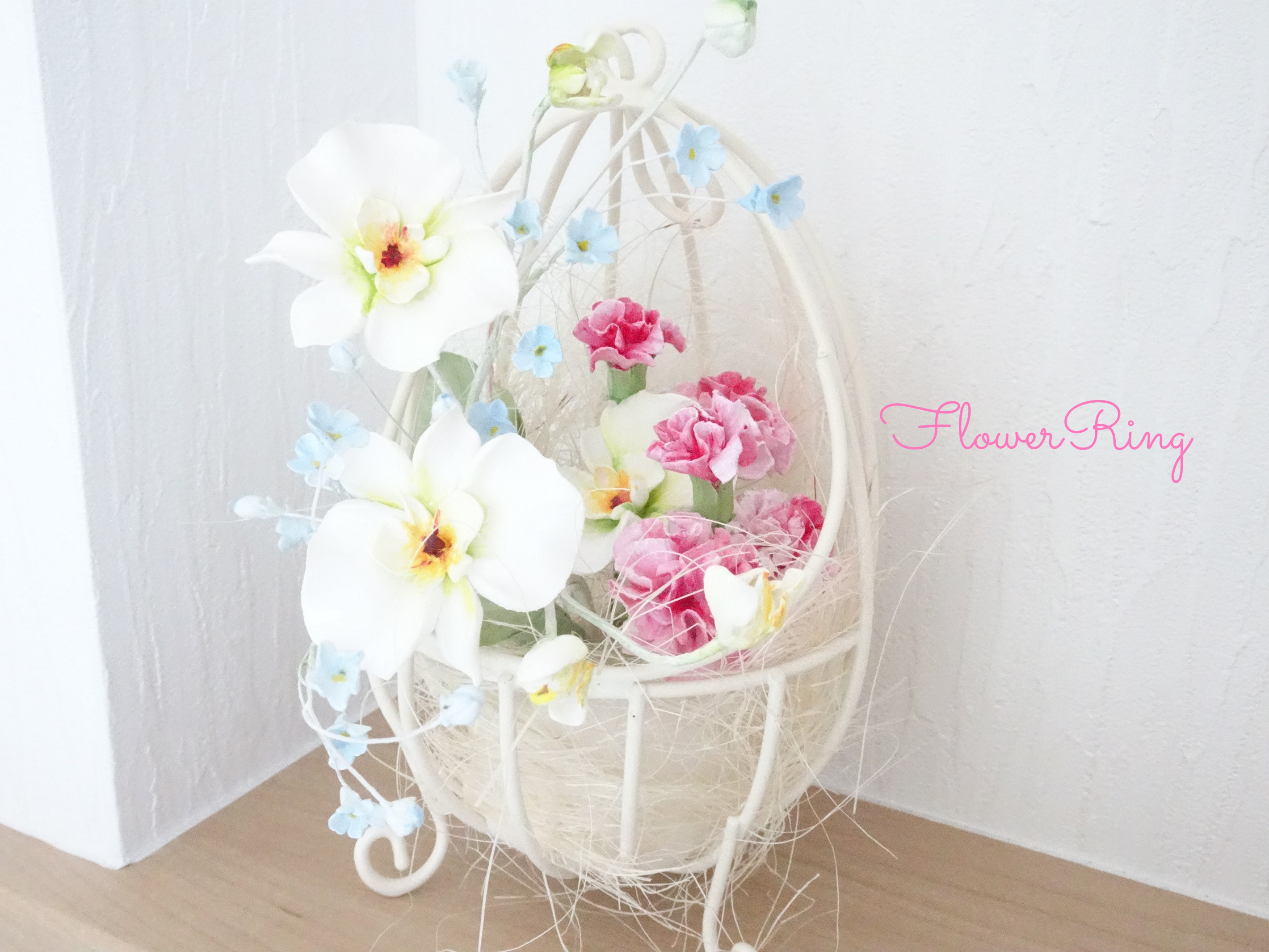 ハンドメイドパンフラワー　パンアートアレンジメントあざみとツルウメモドキ　秋の花 ハンドメイドパンフラワー パンアートアレンジメントあざみと