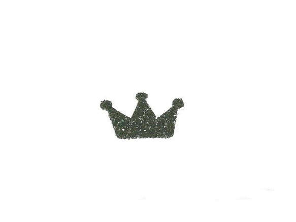 オーダーキラキラワッペン王冠クラウン/選べるラメグリッターカラー サイズ2cm-10cm 1枚目の画像