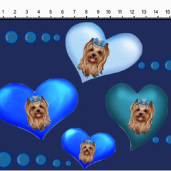 犬 犬柄 ヨーキーの可愛すぎるデザイン 生地 ヨークシャテリア ハンドメイド 素材 ペット ワンちゃん 3枚目の画像
