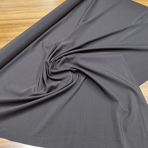 シルク80％ ウール20％ シャンタン/黒 25匁 幅116cm×4m /C301 生地  