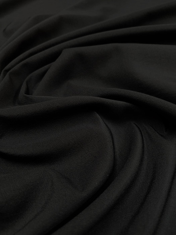 シルク80％ ウール20％ シャンタン/黒 25匁 幅116cm×4m /C301 生地  