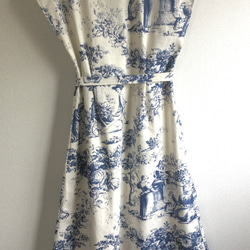 【再販】Toile de jouy フレンチスリーブワンピース【lris】 7枚目の画像