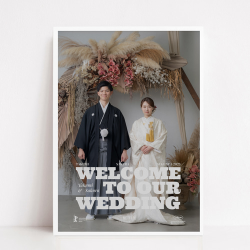 THE WEDDING‼︎ 映画風のウェルカムボード🎁 再現性高くて可愛い