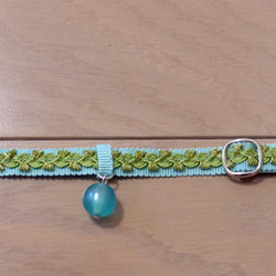 猫の首輪　トリミングブレード　ビバーチェ　黄緑 7枚目の画像