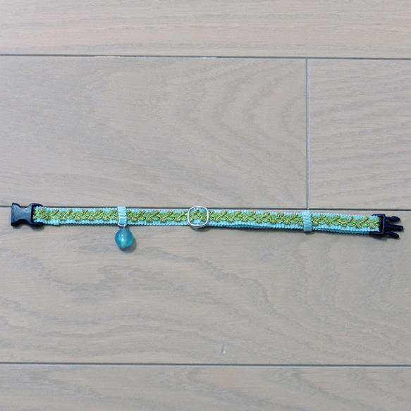 猫の首輪　トリミングブレード　ビバーチェ　黄緑 6枚目の画像