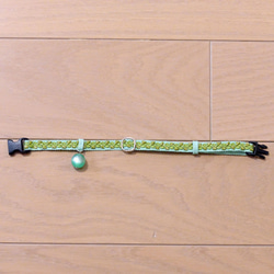 猫の首輪　トリミングブレード　ビバーチェ　黄緑 3枚目の画像