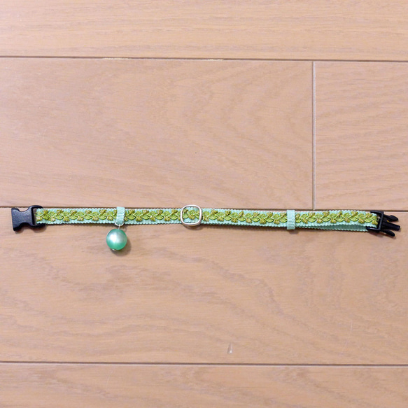 猫の首輪　トリミングブレード　ビバーチェ　黄緑 3枚目の画像