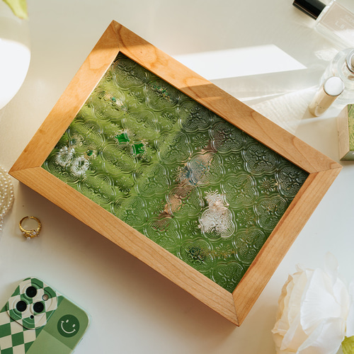 木製フローラガラスケース ジュエリーボックス アクセサリー収納 木製フローラガラスケース ジュエリーボックス アクセサリー収納