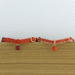 猫の首輪　トリミングブレード　ビバーチェ　サルビア 1枚目の画像