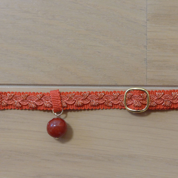 猫の首輪　トリミングブレード　ビバーチェ　サルビア 4枚目の画像