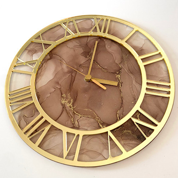 時計用　文字盤セット　ゴールド　アルコールインクアート資材 1枚目の画像