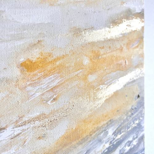 花 絵画 アート 抽象画 現代アート ゴールド 華やか オレンジ