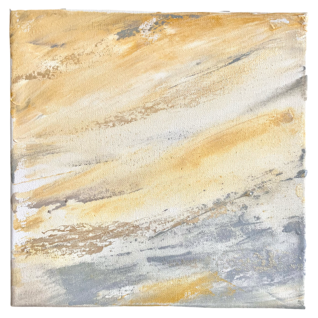 絵画 花絵 コーティング加工 G170 花 絵画 アート 抽象画 現代アート ゴールド 華やか オレンジ