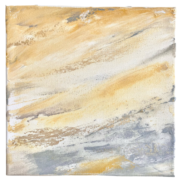 抽象的な油彩画宙花 花 絵画 抽象画 静物画 油絵 油彩画 吉岡耕二 「花・1」 額付き