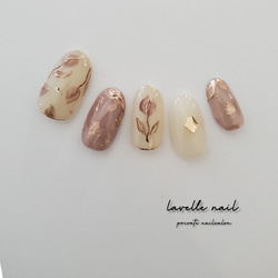 nuanceflower❁ラベンダーネイル ニュアンスネイル フラワーネイル 春