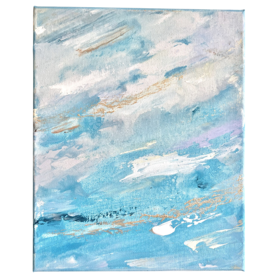 北欧アート　現代アート　星　空　海　花　北欧　癒し　リラックス　ゴールド　金箔