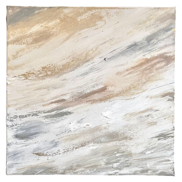 抽象画 モダンアート　白金灰 Karakoram Mountains K2 F50 Oil on Canvas #抽象画 #抽象絵画