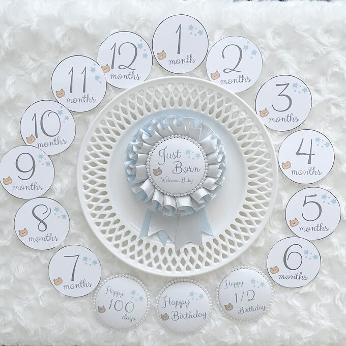 赤ちゃんへの想いを込めた月齢カード 月齢フォト マンスリーカード お  