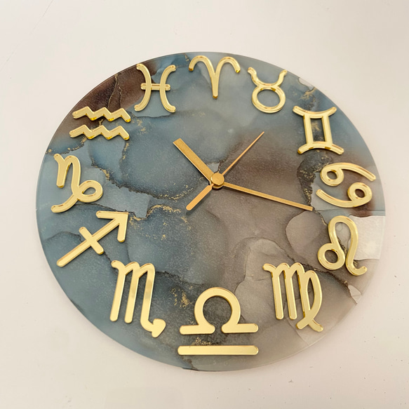 時計用　文字盤セット　星座　ゴールド　アルコールインクアート資材 1枚目の画像