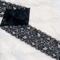 帯締め　レース　広幅　モダン　レトロ　アンティーク　オフホワイト　ブラック　振袖　着物　浴衣　 4枚目の画像