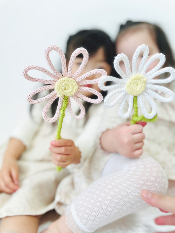 ウールレター　お花のスティック 8枚目の画像