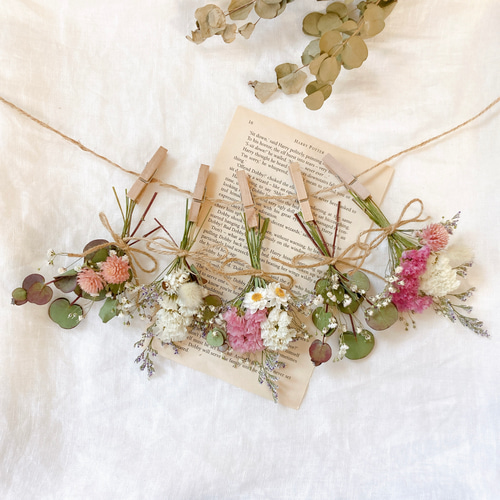 送料込】＊.。.:Spring pink*・゜ ＊ナチュラルドライフラワー