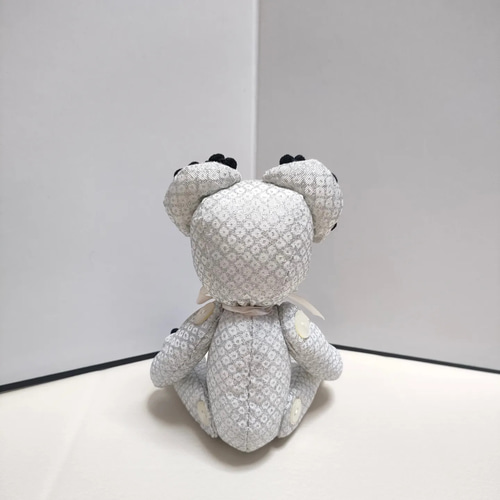 テディベアにつまみ細工のぬいぐるみ ぬいぐるみ MINA-FLOWERCRAFT