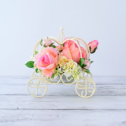 かぼちゃの馬車のアレンジメント アートフラワー n-flowerbox 通販