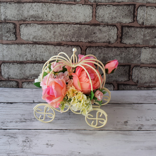 かぼちゃの馬車のアレンジメント アートフラワー n-flowerbox 通販