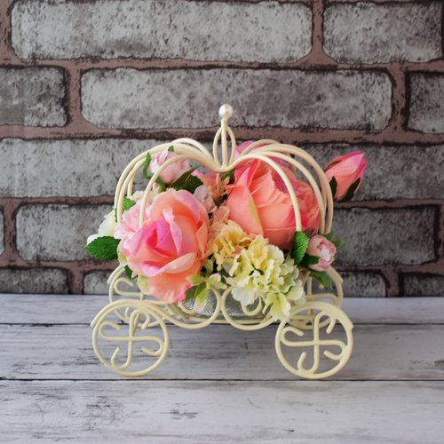 かぼちゃの馬車のアレンジメント アートフラワー n-flowerbox 通販