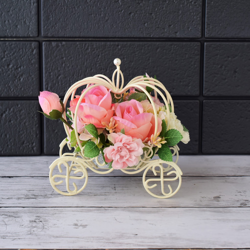 かぼちゃの馬車のアレンジメント アートフラワー n-flowerbox 通販