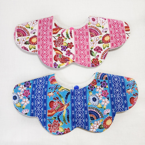 琉球スタイ❋360°もくもくスタイ~ミンサー 紅型~ スタイ・よだれかけ