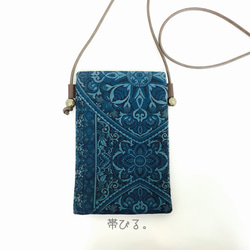 ✳︎Nishijinn sumaho pouch✳︎フラットポーチ✳︎スマホポーチ✳︎西陣織✳︎母の日✳︎ 2枚目の画像