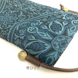 ✳︎Nishijinn sumaho pouch✳︎フラットポーチ✳︎スマホポーチ✳︎西陣織✳︎母の日✳︎ 4枚目の画像