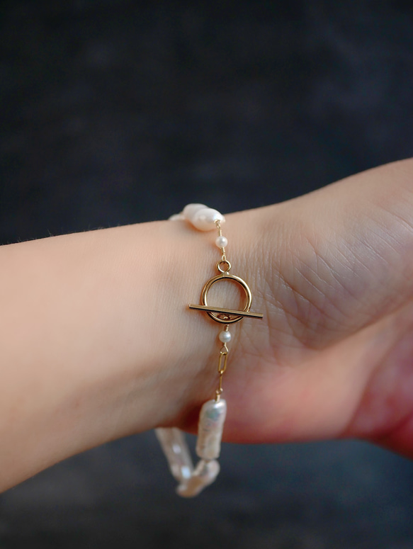 14kgf：Baroque pearl bracelet 10枚目の画像