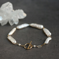 14kgf：Baroque pearl bracelet 5枚目の画像