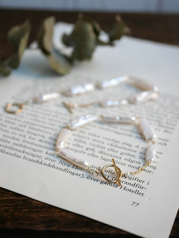 14kgf：Baroque pearl bracelet 3枚目の画像