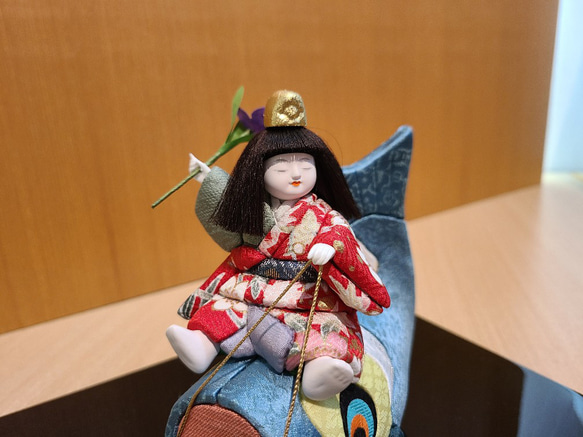江戸木目込 藤原雛 柿沼東光作 木目込人形 柿沼東光 幸貴 二人飾り ナチュラル - 雛人形・五月