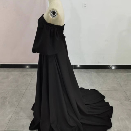 送料無料！人気上昇 オフショル 黑 パーティードレス 二次会 前撮り  