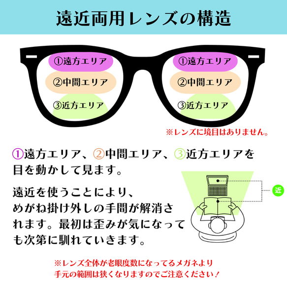フォックス型｜ブラックフレーム｜老眼鏡、だてメガネ、近視用・乱視用・サングラスとして作成できます 16枚目の画像