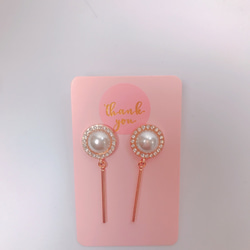 pearl gold stick pierce♡パールピアス 13枚目の画像