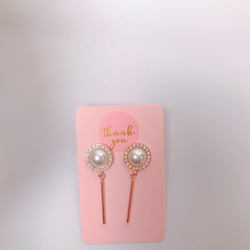 pearl gold stick pierce♡パールピアス 12枚目の画像