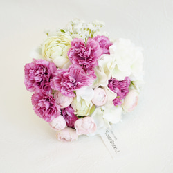 送料無料[母の日早割2024]RIBBON HANGING BASKET / Carnation Bouquet 6枚目の画像