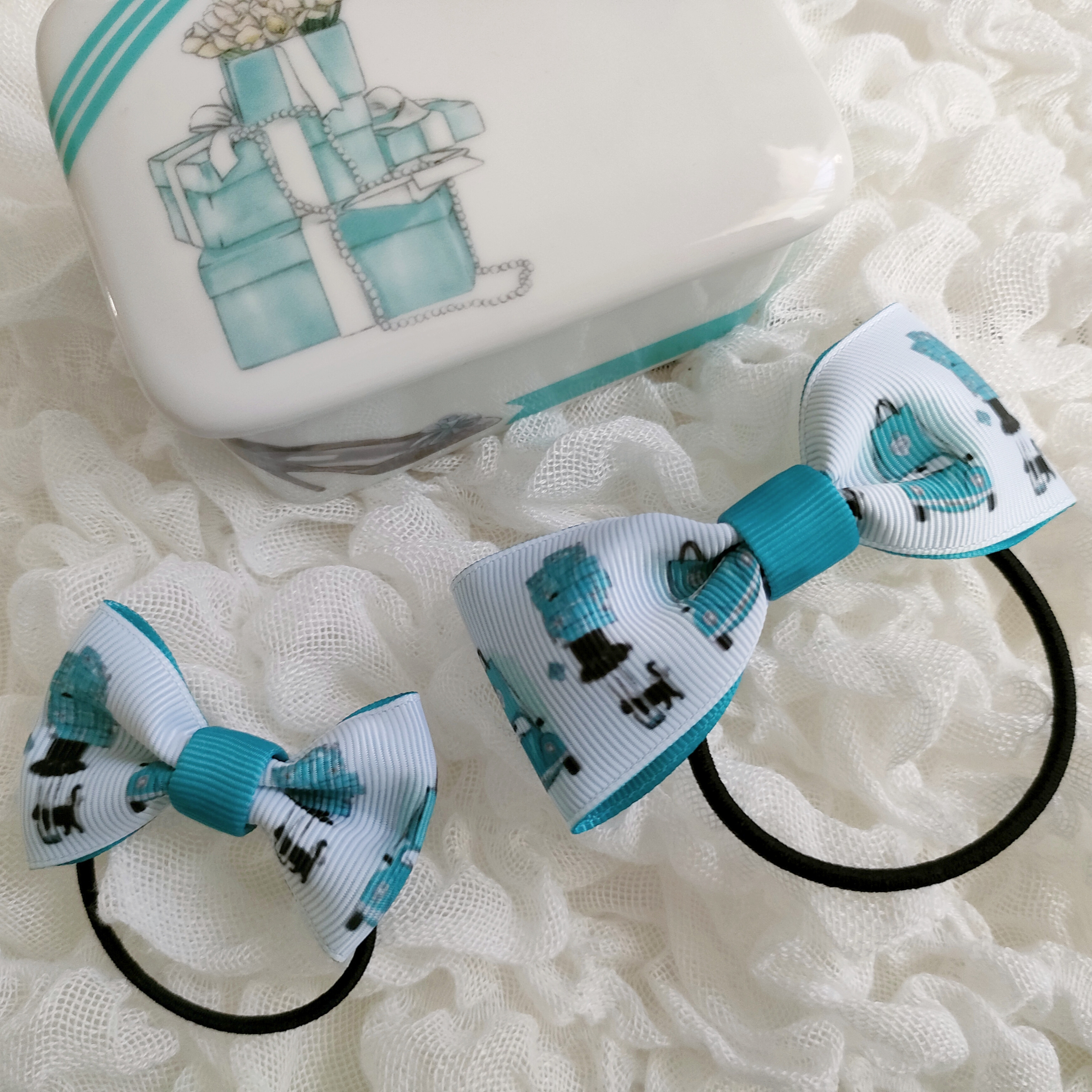 再販15【ティファニーブルー】ナチュラルリボン♡ヘアゴム 再販15【ティファニーブルー】ナチュラルリボン♡ヘアゴム