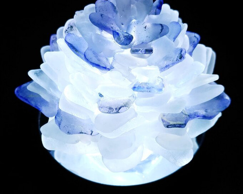 Cor様オーダー分＊コーギーのランプと紫陽花のランプシェード Cor様オーダー分＊コーギーのランプと紫陽花のランプシェード