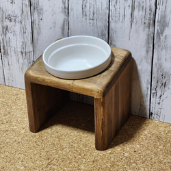 ペット　フードスタンド　フードテーブル　木製　餌台　餌入　水入れ　ご飯台 3枚目の画像