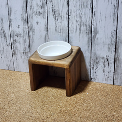 ペット　フードスタンド　フードテーブル　木製　餌台　餌入　水入れ　ご飯台 1枚目の画像
