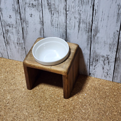 ペット　フードスタンド　フードテーブル　木製　餌台　餌入　水入れ　ご飯台 5枚目の画像