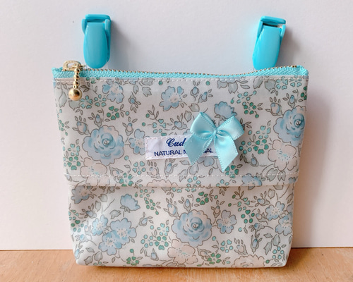 ☆ラミネート移動ポケット＊リバティ・フェリシテ☆シェルブルー